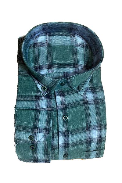 FATELLA Men's Dad Long Sleeve Thick Winter Comfortable Cut Checked Lumberjack Shirt