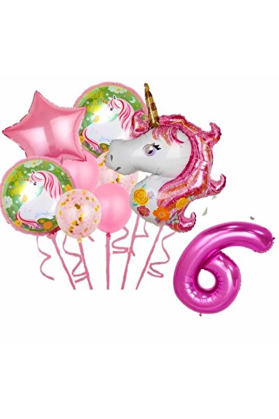 MFM Set baloane din folie cu tema unicorn de 6 ani 100 cm