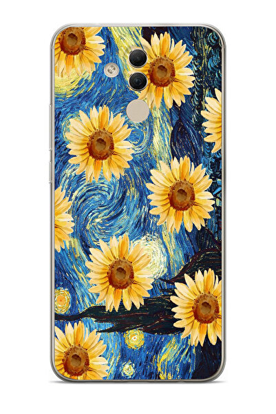 Magic Ring Huawei Mate 20 Lite Uyumlu The Starry Night ve Papatya Desenli Şef...