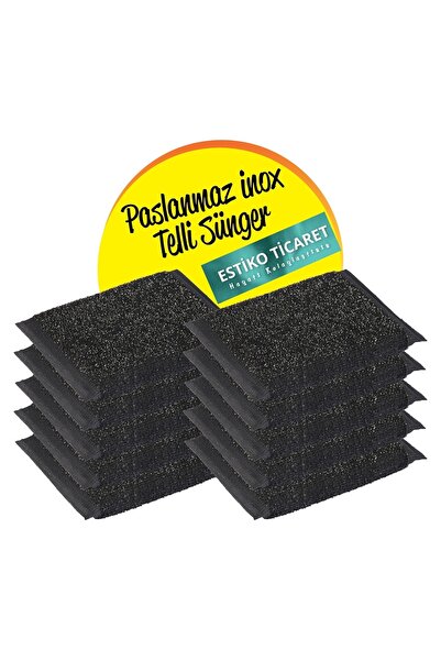ESTİKO Inox Telli Temizlik Süngeri 10lu Paket