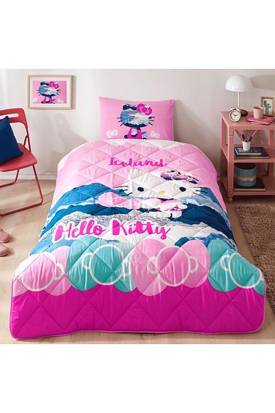 Taç Hello Kitty Iceland Μονό Σετ Παπλωματοθήκη Crown Σετ ύπνου με ΔΩΡΟ ΜΑΞΙΛΑΡΙ