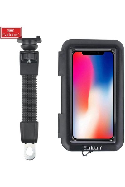 Hobimtek Eh-139 Motosiklet Telefon Tutucu Ayna Tipi Su Geçirmez Dokunmatik Aynaı 4,7-7 inç Bisiklet Motor