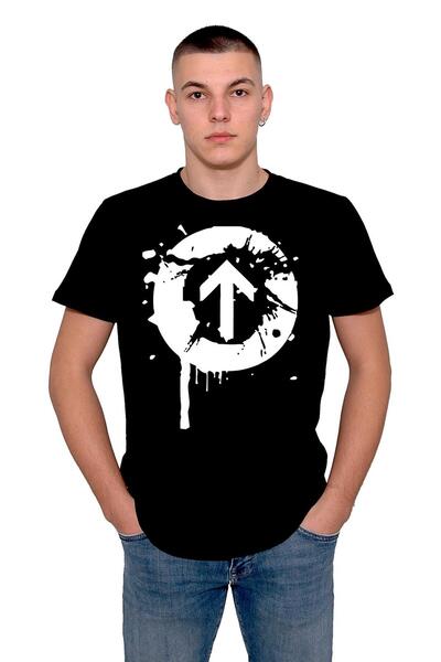 BIGROON Unisex retro majica sa strelicama gore i dole