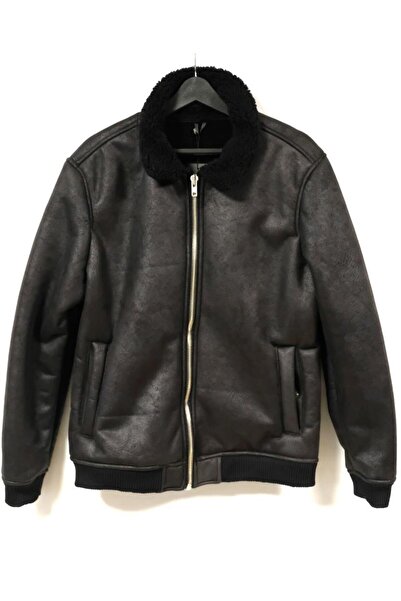 Cazador ERKEK YAKASI KÜRKLÜ DERİ MONT CDR 1036