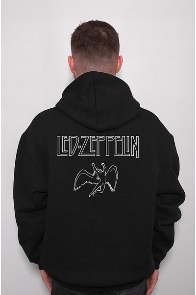 BIGROON Μεταλλική κουκούλα με κουκούλα Led Zeppelin Unisex