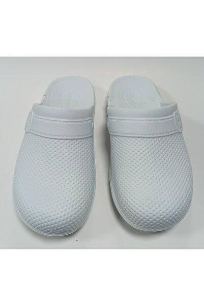 GEZER Beyaz Ekstra Hafif Suya Dayanıklı Lavabo Banyo Mutfak Balkon Teras Bahçe Islak Zemin Terliği