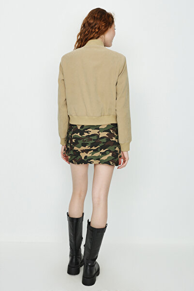 Select Moda Γυναικεία τζιν φούστα με μοτίβο χακί παραλλαγής