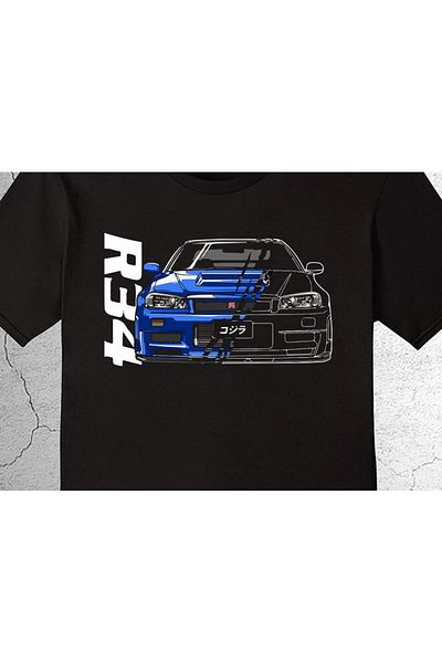 baskwear Nissan GTR Skyline R34 - Tricou pentru copii