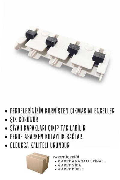 Bilarch 4 Rail Curtain Rail Cornequin Finale 2 Pieces