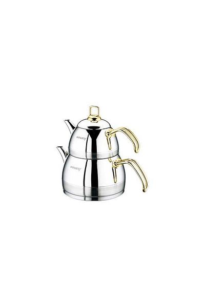 Evimsaray Gold Venus Micro Size Teapot Set