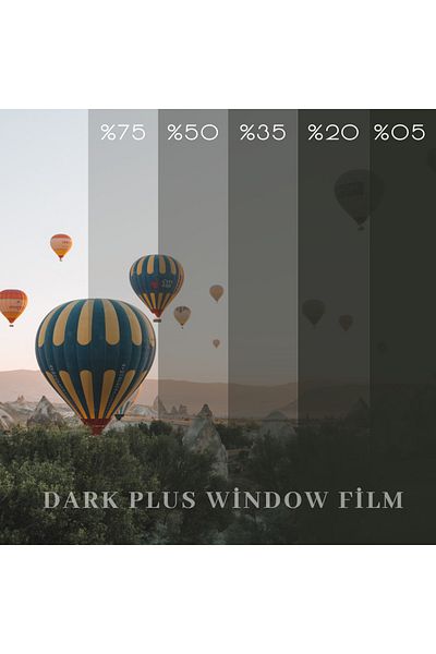 DARK PLUS 05% Dark Tone Black Window Film 60 cm x 2 meters