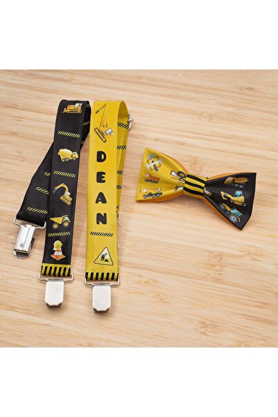 BAND İnşaat Temalı Çocuk Papyon ve Pantolon Askısı