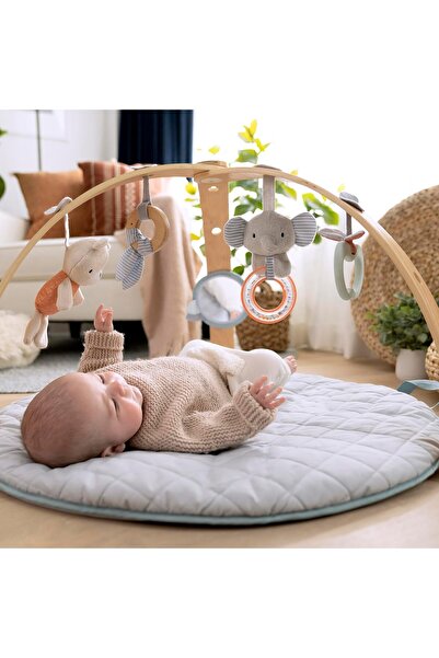 Ingenuity , Cozy Spot Loamy oyun matı, ahşap oyun kemeri, çıkarılabilir oyuncaklı