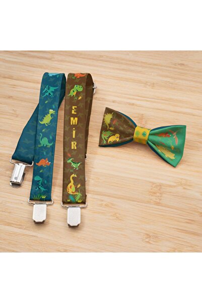 BAND Dinazor Temalı Çocuk Papyon ve Pantolon Askısı