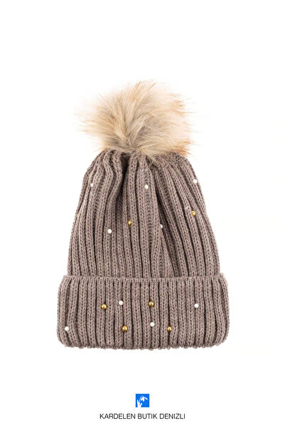 Kardelen Butik Denizli Beretă cu pompon tricotată, de înaltă calitate, pentru...