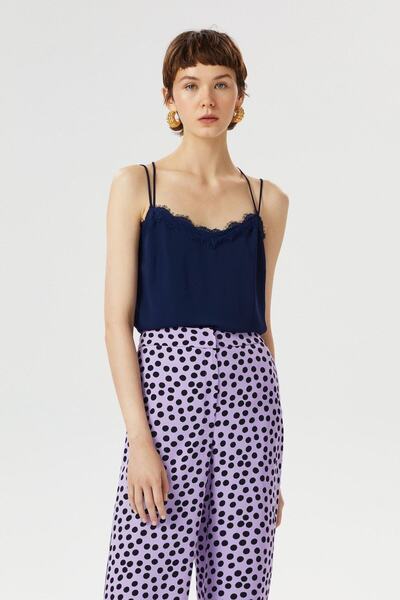 Exquise Askılı Dantelli Bluz