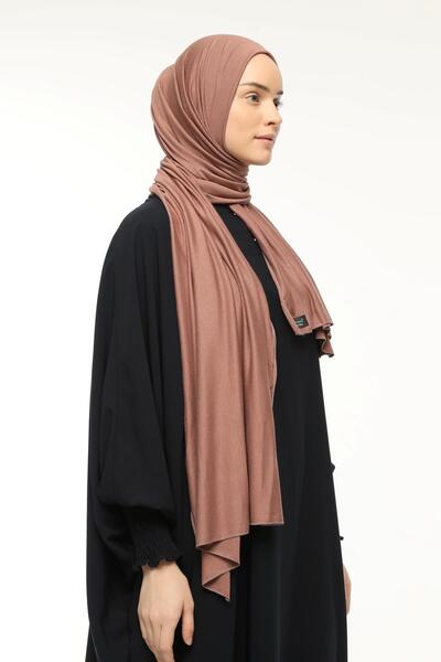 Altobeh Şal din bumbac pieptănat Hijab Flat Dark Earth
