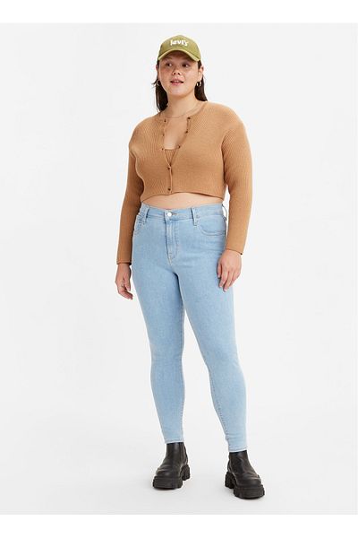 Levi's Pantaloni de damă din denim Levis cu talie înaltă super skinny albastru deschis - 720 HIRISE