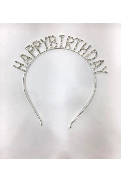 Canderel Luxury Silver Stone Happy Birthday Birthday Party Crown
