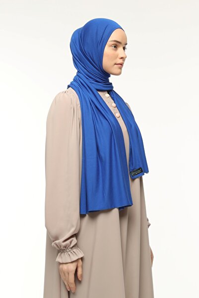 Altobeh Hijab Combed Shawl Plain Saks Blue