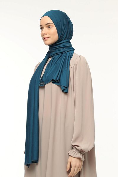 Altobeh Hijab Χτενισμένο Βαμβακερό Σάλι Απλό Βενζίνη