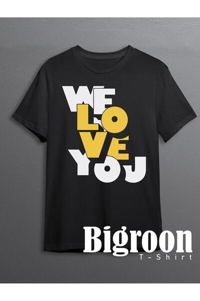 BIGROON Unisex majica 'We Love You' - Mi te volimo T-shirt