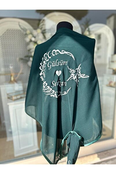 TAN EVENT Isimli Damat Örtüsü Baskılı Damat Örtüsü,kişiye Özel Damat Şalı, Şi...