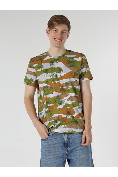 Colin's Men's Short Sleeve T-Shirt - Crew Neck, Regular Fit, Multi Color, Printed