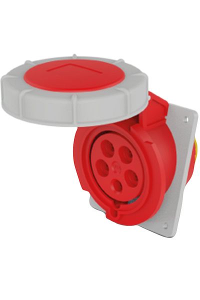 TEM Three Phase 5*32A Model Curved Panel Socket