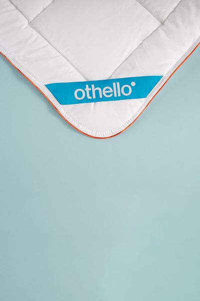 OTHELLO Anti-Allergic Quilt with Orange Piping - Easy to Wash, 215x235 Cm