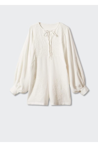 Mango Teen White Overalls for Kids