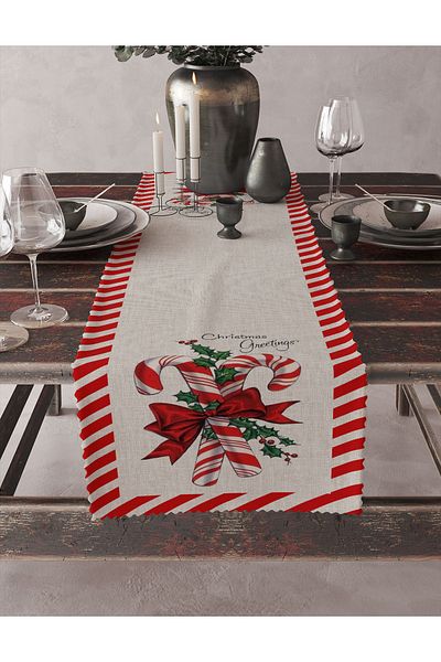 Ziu Home New Year, New Year, Christmas Patterned Runner