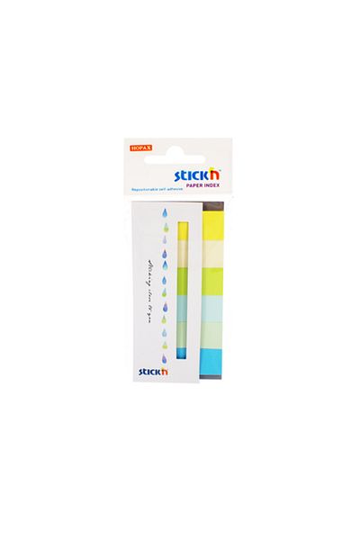 Gıpta Stickn 50x20mm 6 Colors 180yp Partition (İNDEX) Water Colors 21596