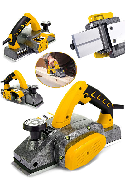 Dragro 4000 Watt Bakır Sargılı Motor Korumalı Sistem Çift Bıçaklı Planya Rend...