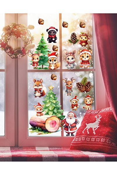 Think And Print Χριστουγεννιάτικα χαριτωμένα ζωάκια Άγιος Βασίλης Χιονισμένο ...