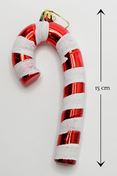 Waldern 4 Pieces 15 cm Luxury XL Candy Cane Christmas Pine Tree Ornament