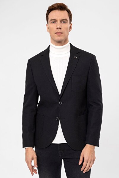 SÜVARİ Slim Kalıp Armürlü Ceket