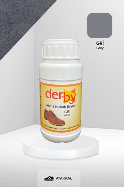 Derby Gri Süet Ve Nubuk Deri Boyası 250 ml / Süet Nubuk Ayakkabı Boyası
