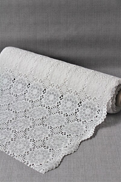 DedeEvTekstil خزانة أرفف من الدانتيل PVC غير قابلة للانزلاق وغطاء للدرج دانتيل-09 ديزي