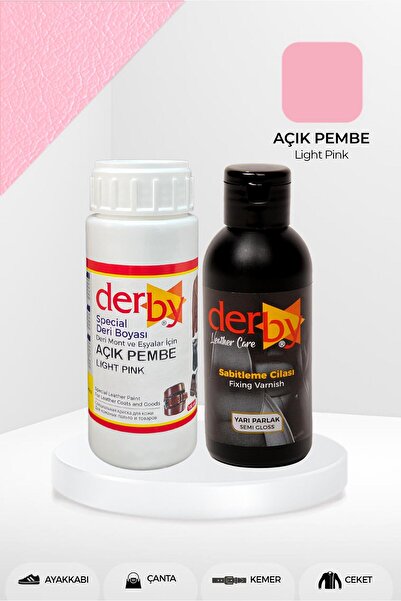 Derby Special Açık Pembe Deri Boyası Ve Cilası 100 ml - 2'li Set / Mont Eşya ...