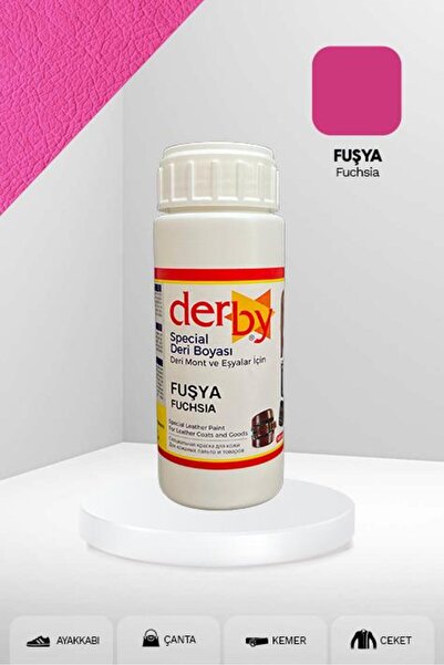 Derby Special Fuşya Deri Boyası 100 ml / Mont Eşya Çanta Kemer Cüzdan Ayakkab...