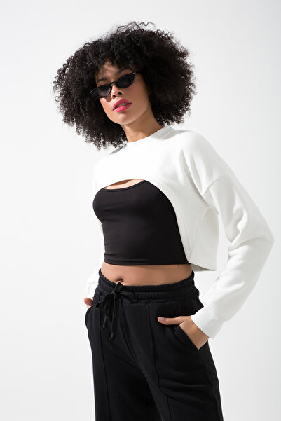 muub's Gumi μπροστινό κοντό φούτερ με λαιμόκοψη 3 κλωστών Super Crop