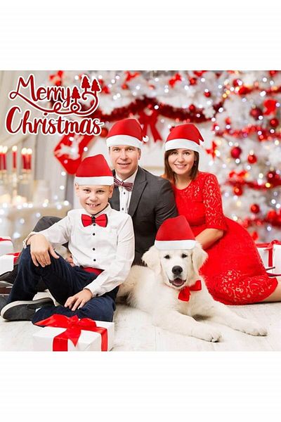 Partifabrik Christmas Hat and Neck Glitter Set of 12 Christmas Party