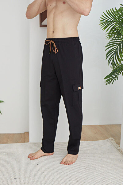 KLY بنطلون فردي بجيب جانبي أسود