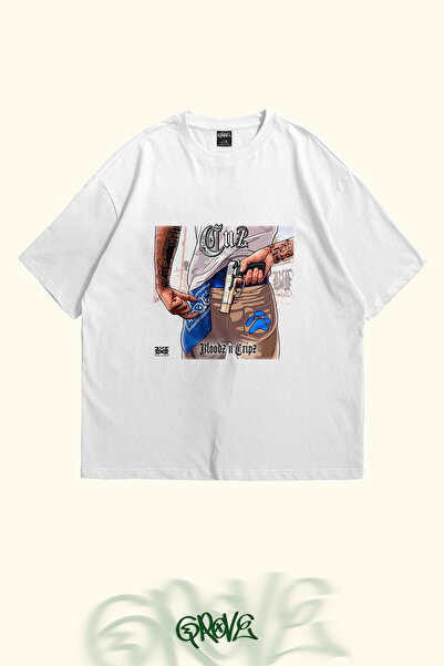 Grove Fashion Reality Crips Gang Printed Unisex Oversize T-shirt