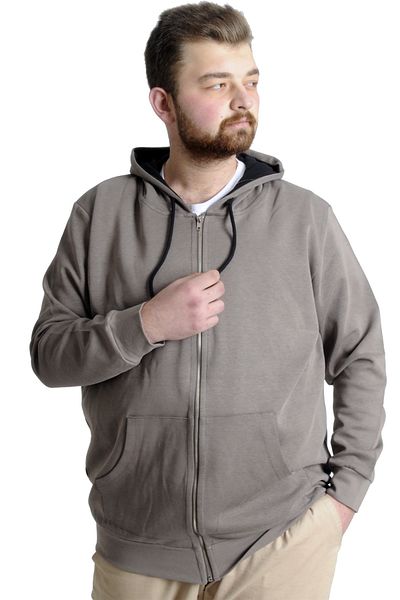 ModeXL Mode Xl Ανδρική ζακέτα με κουκούλα με φερμουάρ Steel Interlock 21600 Milky Brown