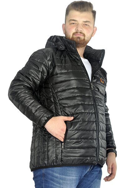 ModeXL Παλτό Mode Xl Large Size Quilted Hooded 22602 Μαύρο