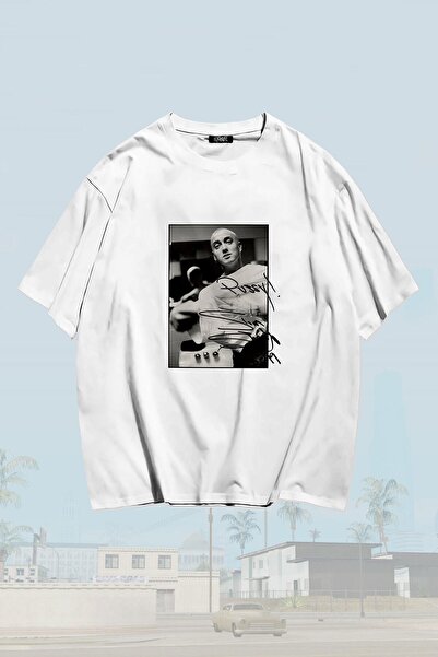 Grove Fashion تي شيرت Eminem Puss مطبوع للجنسين مقاس كبير
