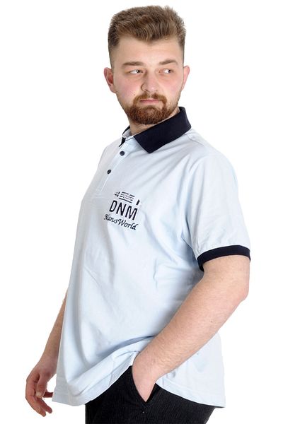 ModeXL Ανδρικό μπλουζάκι πόλο Mode Xl Large Size Dnm 23343 Μπλε