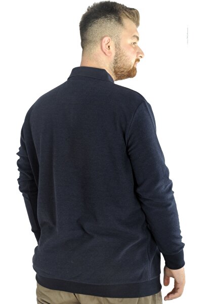 ModeXL Mode Xl Чоловічий довгий рукав Поло Explore Waffle 22448 Синій